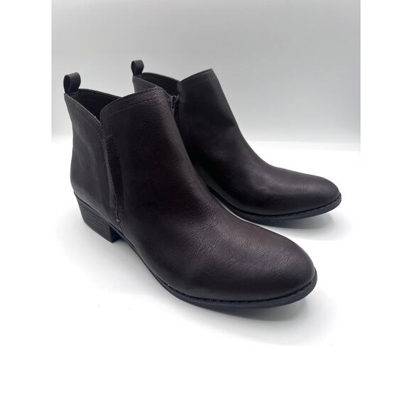 SUN+STONE 'CADEE' ANKLE CASUAL BOOTIES BROWN WOMENS 12M NEW - Picture 2 of 12